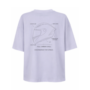"ENGINEERED FOR SPEED" oversized boxy-shirt girls lilac