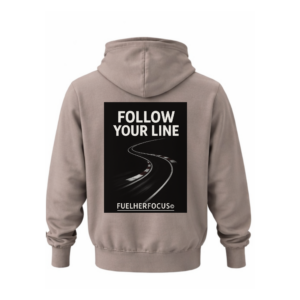 "FOLLOW YOUR LINE" Heavyweight Hoodie Shitake