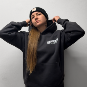 „BUILT BY WOMEN“ Heavyweight Hoodie anthrazit