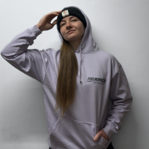„FOLLOW YOUR LINE“ Hoodie lilac