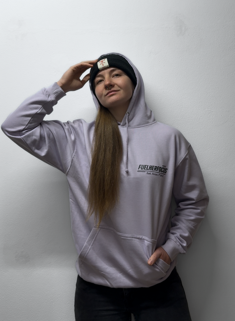 „FOLLOW YOUR LINE“ Hoodie lilac