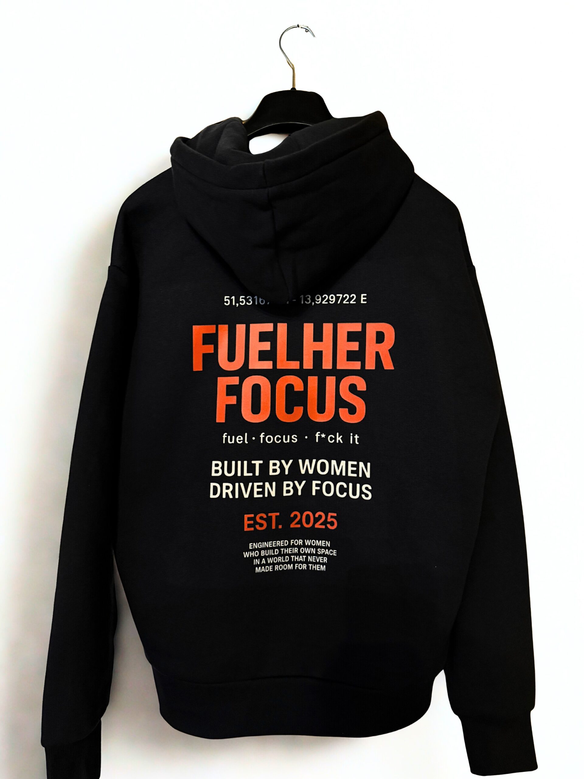„BUILT BY WOMEN“ Heavyweight Hoodie anthrazit – Bild 3