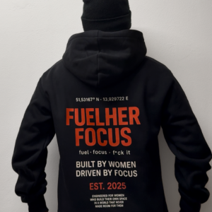 „BUILT BY WOMEN“ Heavyweight Hoodie deepblack