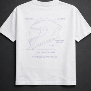 „ENGINEERED FOR SPEED“ boxy fit oversize shirt girls white