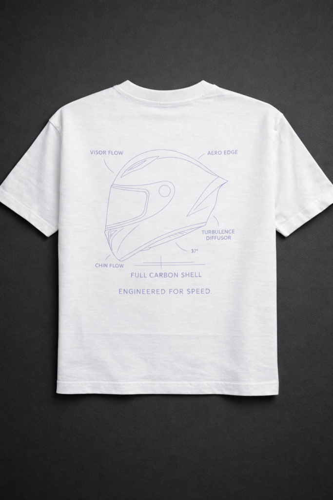 „ENGINEERED FOR SPEED“ boxy fit oversize shirt girls white