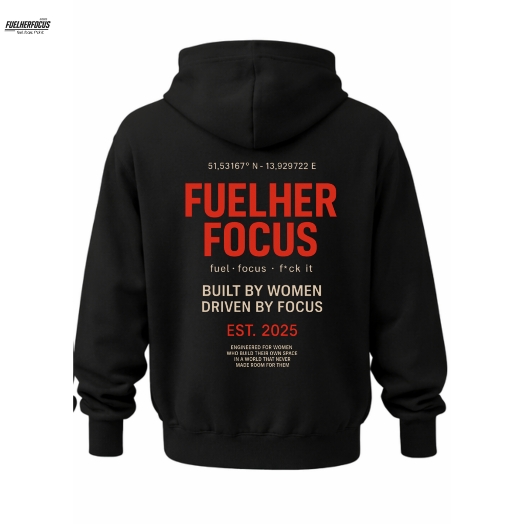 „BUILT BY WOMEN“ Heavyweight Hoodie deepblack