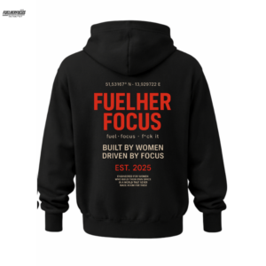 „BUILT BY WOMEN“ Heavyweight Hoodie deepblack