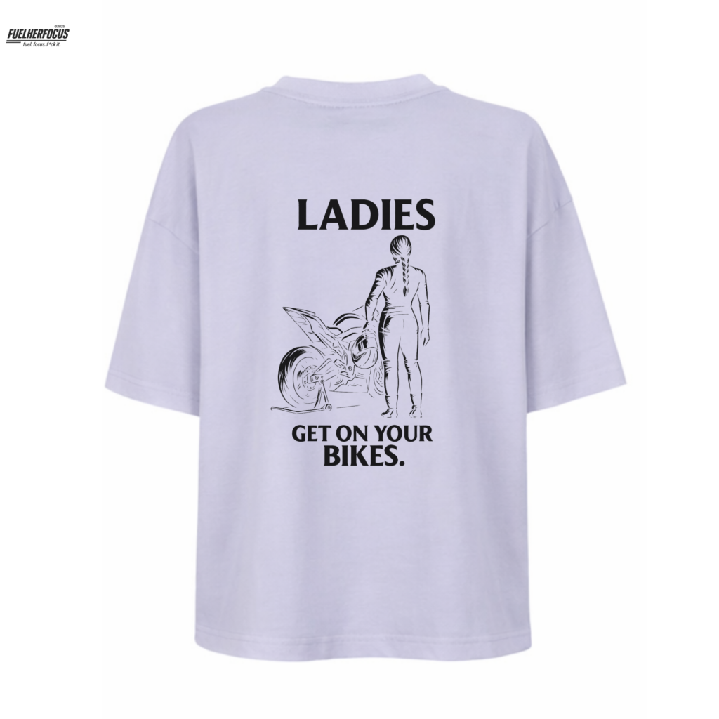 „GET ON YOUR BIKES“ oversize shirt lilac girls