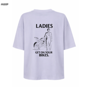 „GET ON YOUR BIKES“ oversize shirt lilac girls