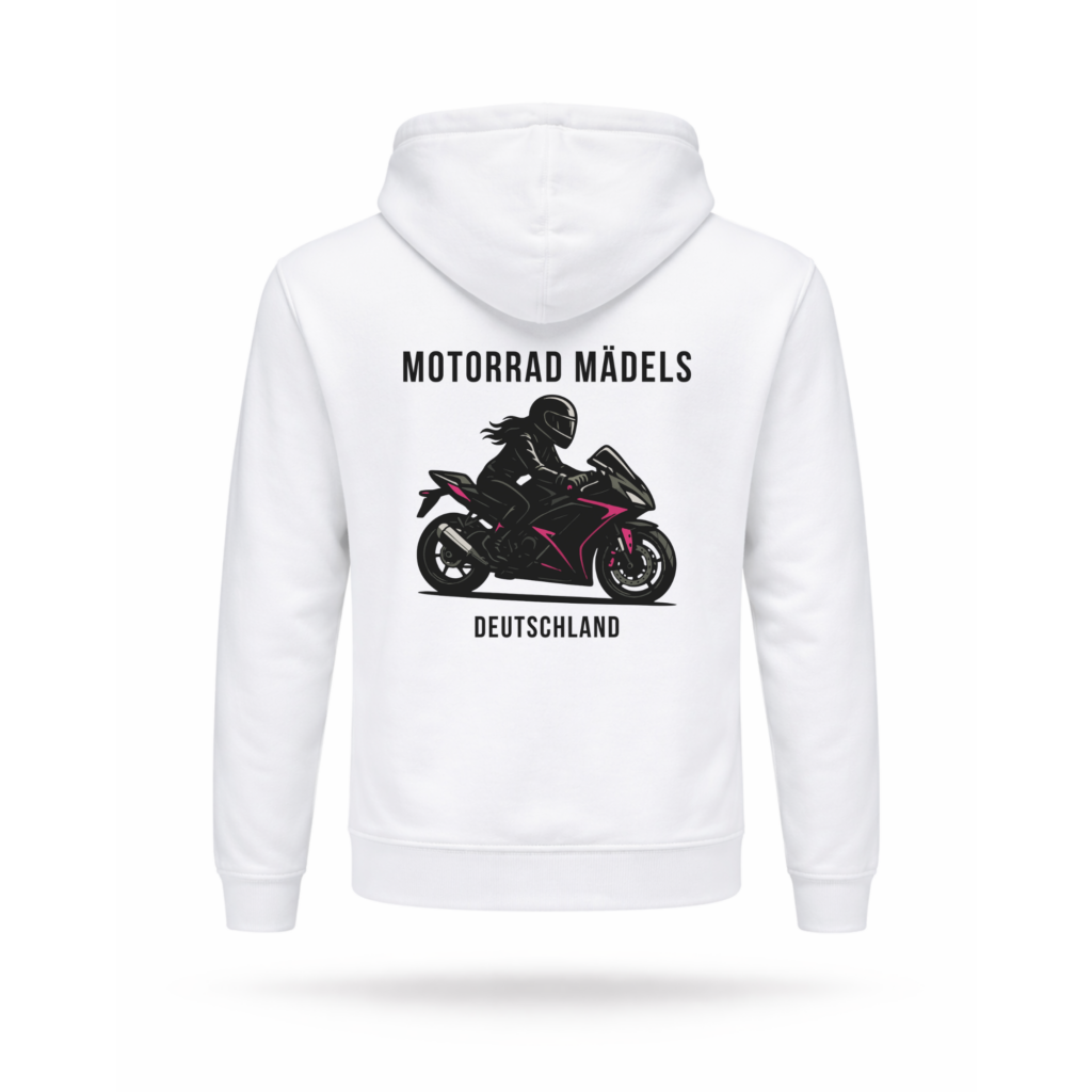 MOTORRAD MÄDELS DEUTSCHLAND hoodie - white